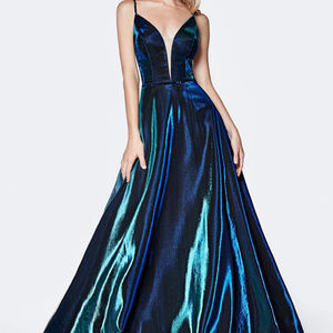 Teal Sleeveless Prom Formal Long Dress CDCJ506